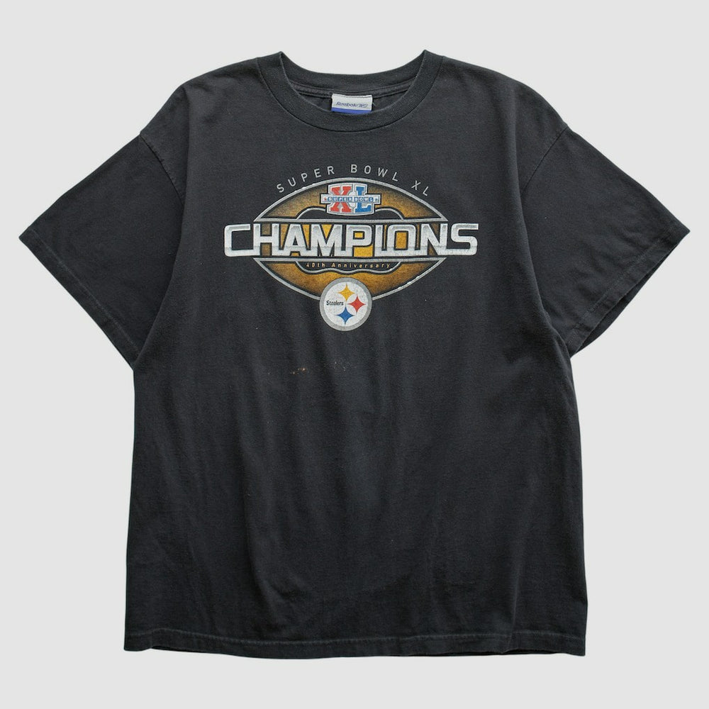 Pittsburgh Steelers Reebok 2006 T-shirt - Black Vintage - Fanatics