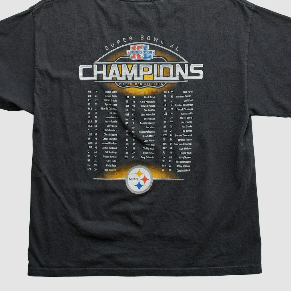 Pittsburgh Steelers Reebok 2006 T-shirt - Black Vintage - Fanatics