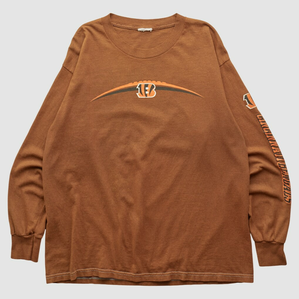 Cincinnati Bengals 2000s Long Sleeve T-shirt - Brown Vintage - Fanatics