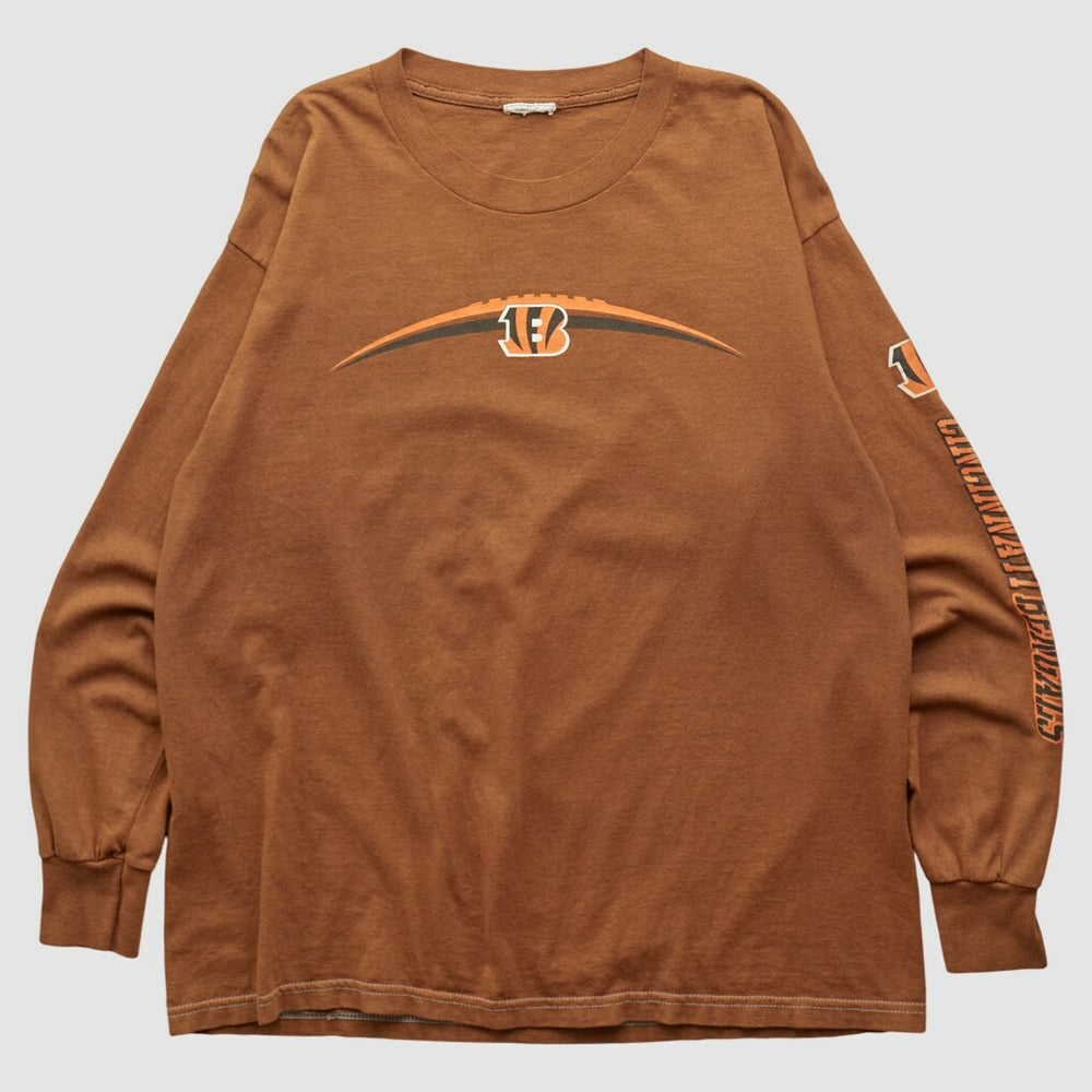 Cincinnati Bengals 2000s Long Sleeve T-shirt - Brown Vintage - Fanatics