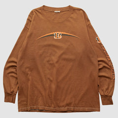 Cincinnati Bengals 2000s Long Sleeve T-shirt - Brown Vintage - Fanatics