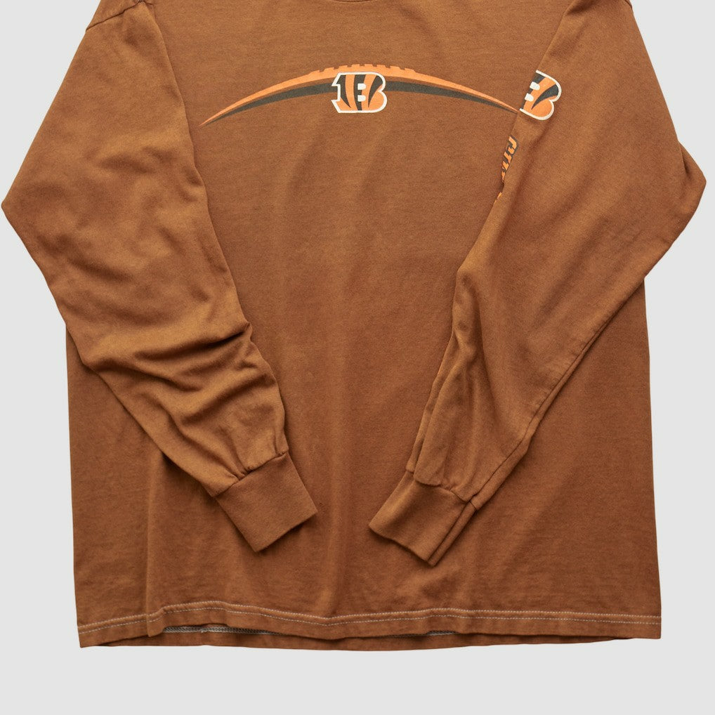 Cincinnati Bengals 2000s Long Sleeve T-shirt - Brown Vintage - Fanatics