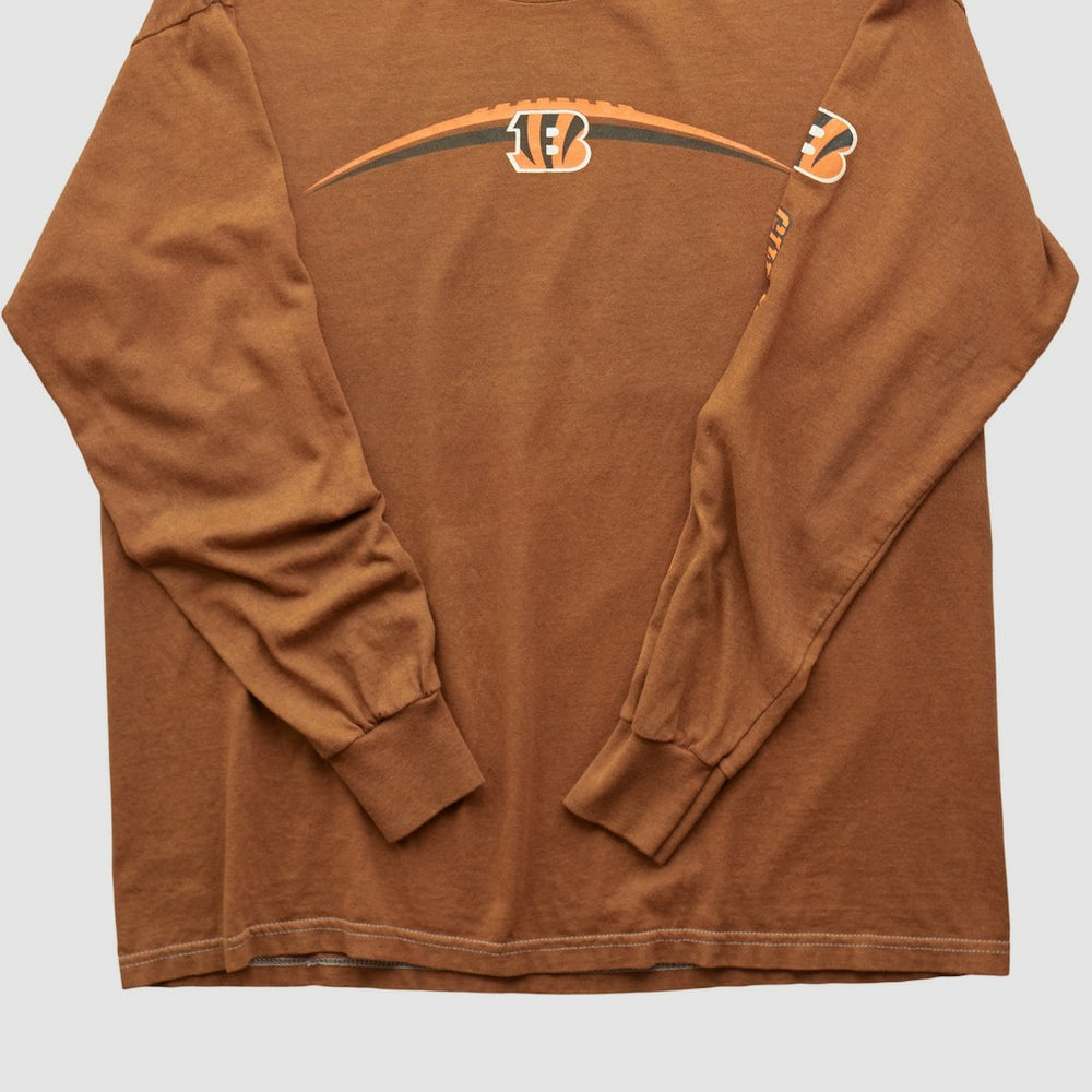 Cincinnati Bengals 2000s Long Sleeve T-shirt - Brown Vintage - Fanatics