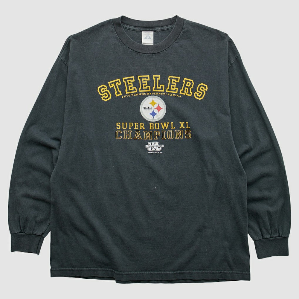 Pittsburgh Steelers Alstyle 2006 Long Sleeve T-shirt - Black Vintage - Fanatics