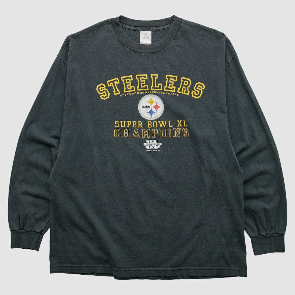Pittsburgh Steelers Alstyle 2006 Long Sleeve T-shirt - Black Vintage - Fanatics