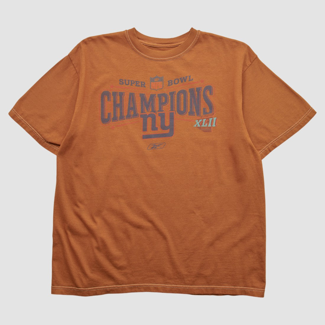 New York Giants Reebok 2007 T-shirt - Orange Vintage - Fanatics