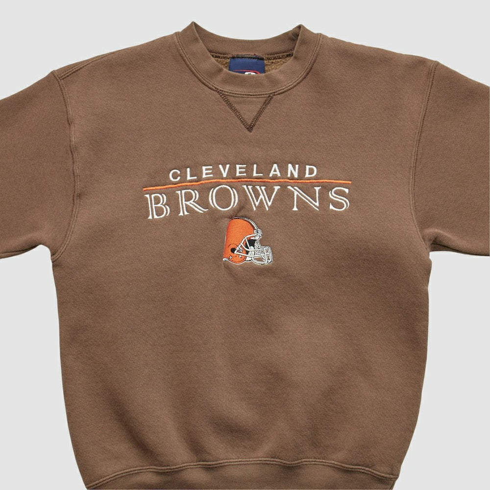 Cleveland Browns Pro Player 2000s Pullover Sweatshirt - Brown Vintage - Fanatics