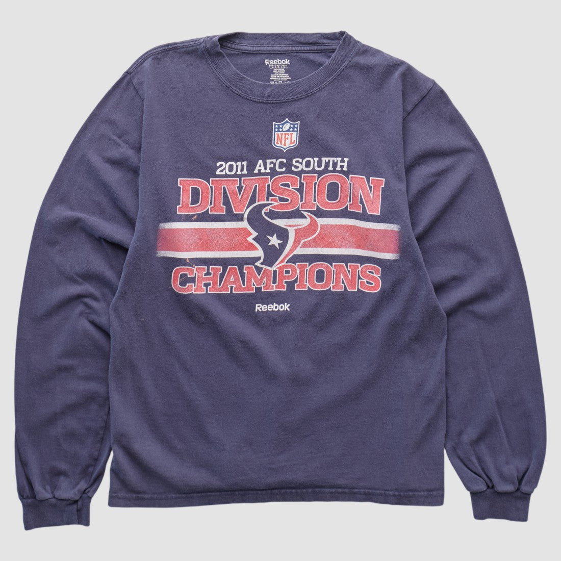 Houston Texans Reebok 2011 Long Sleeve T-shirt - Navy Vintage - Fanatics
