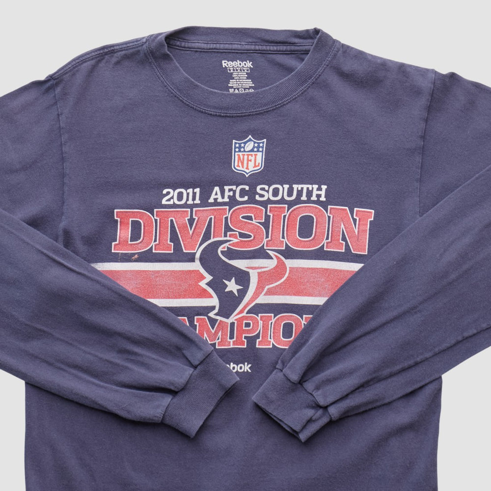 Houston Texans Reebok 2011 Long Sleeve T-shirt - Navy Vintage - Fanatics