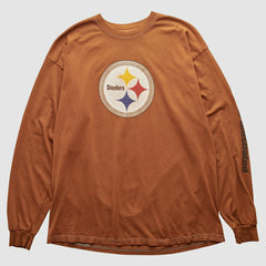 Pittsburgh Steelers Gildan 2000s Long Sleeve T-shirt - Brown Vintage - Fanatics
