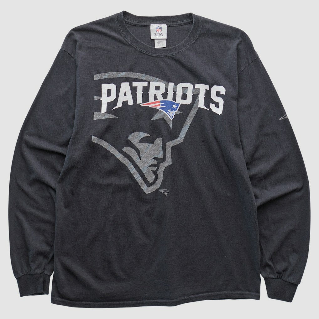 New England Patriots NFL 2010s Long Sleeve T-shirt - Black Vintage - Fanatics