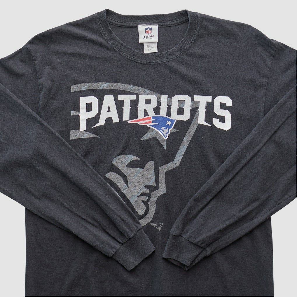 New England Patriots NFL 2010s Long Sleeve T-shirt - Black Vintage - Fanatics