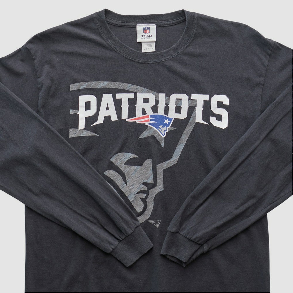New England Patriots NFL 2010s Long Sleeve T-shirt - Black Vintage - Fanatics