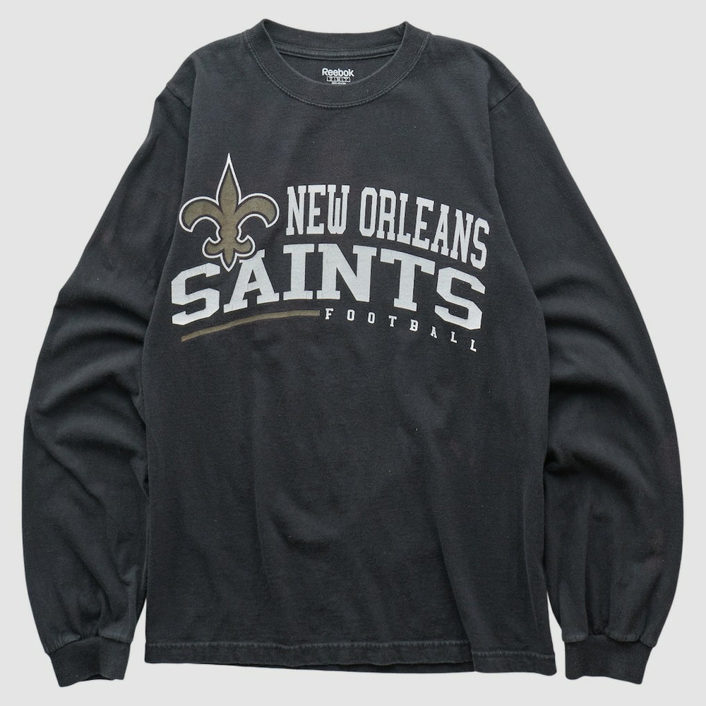 New Orleans Saints Reebok 2000s Long Sleeve T-shirt - Black Vintage - Fanatics