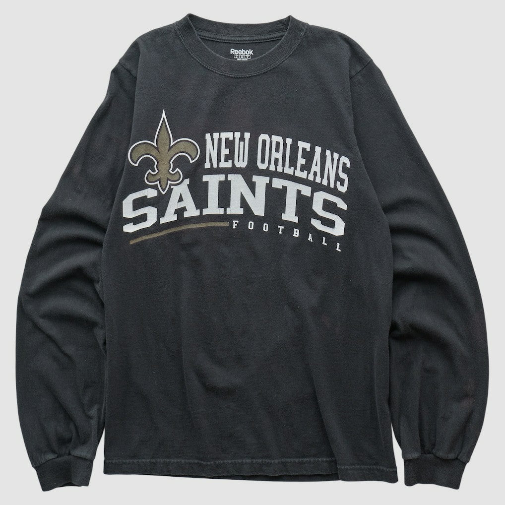 New Orleans Saints Reebok 2000s Long Sleeve T-shirt - Black Vintage - Fanatics