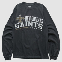 New Orleans Saints Reebok 2000s Long Sleeve T-shirt - Black Vintage - Fanatics