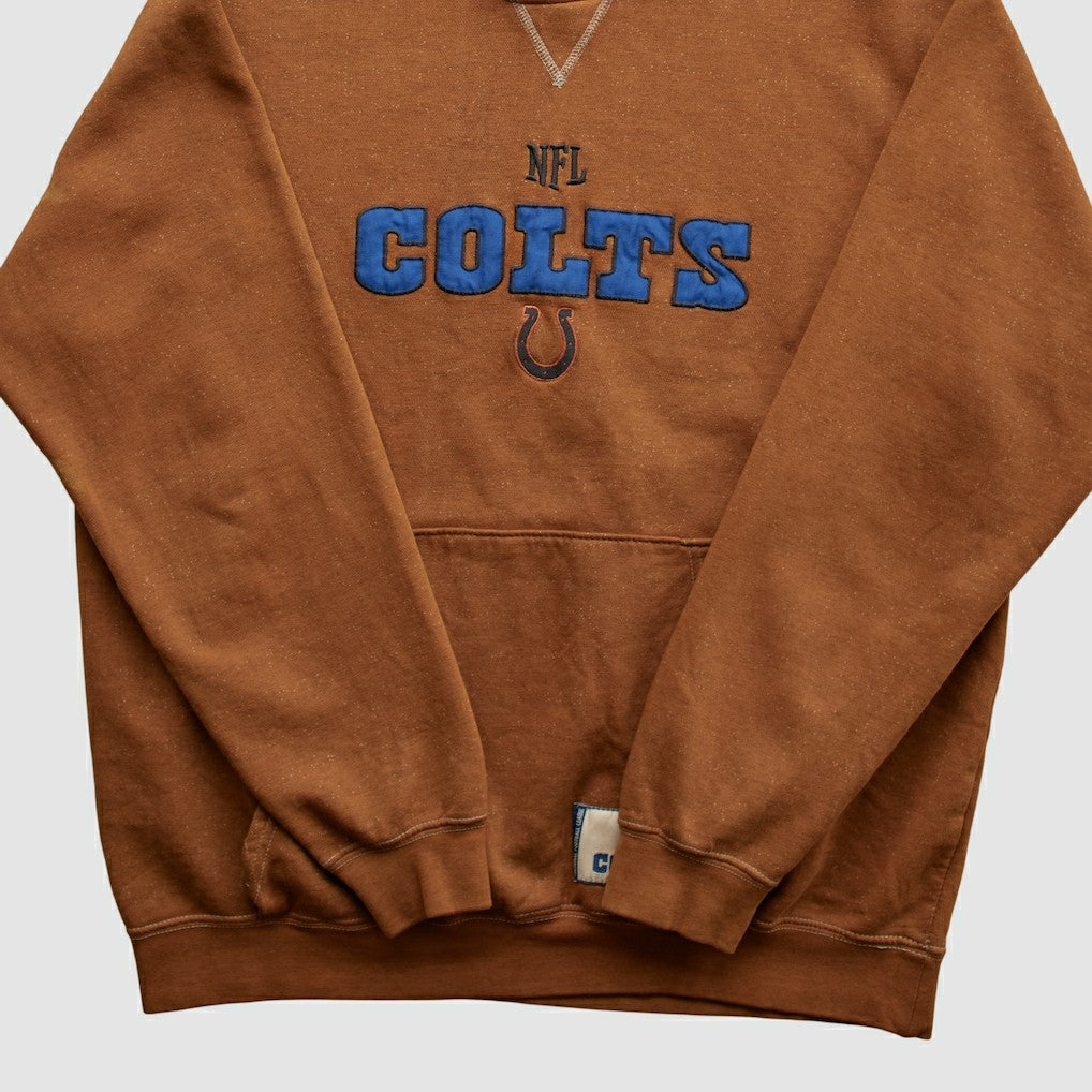 Indianapolis Colts NFL 2010s Hooded Pullover Sweatshirt - Brown Vintage - Fanatics