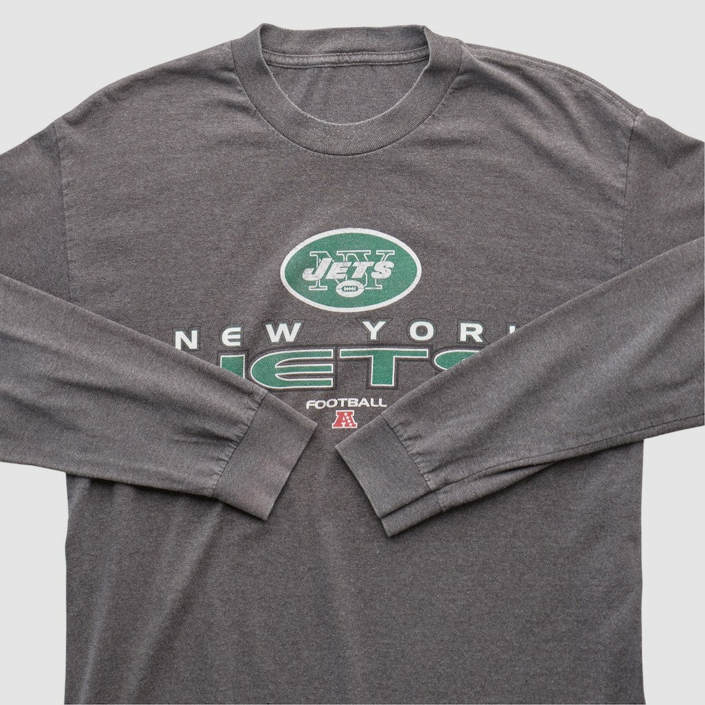 New York Jets 2010s Long Sleeve T-shirt - Dark Heather Gray Vintage - Fanatics