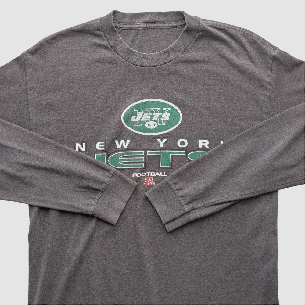 New York Jets 2010s Long Sleeve T-shirt - Dark Heather Gray Vintage - Fanatics
