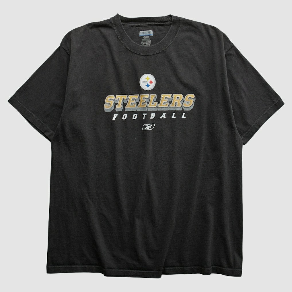 Pittsburgh Steelers Reebok 2000s T-shirt - Black Vintage - Fanatics