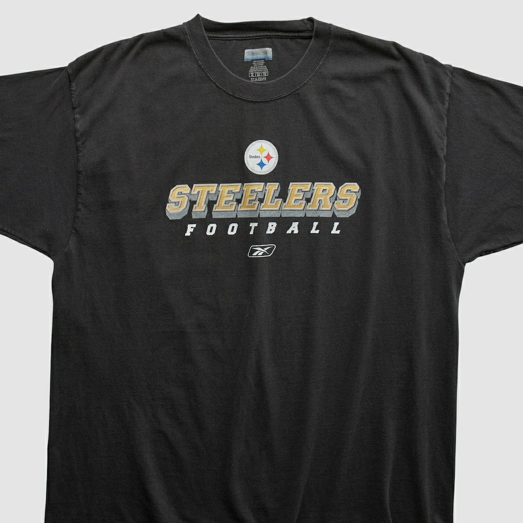 Pittsburgh Steelers Reebok 2000s T-shirt - Black Vintage - Fanatics