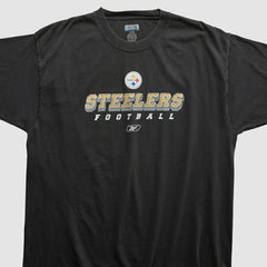 Pittsburgh Steelers Reebok 2000s T-shirt - Black Vintage - Fanatics