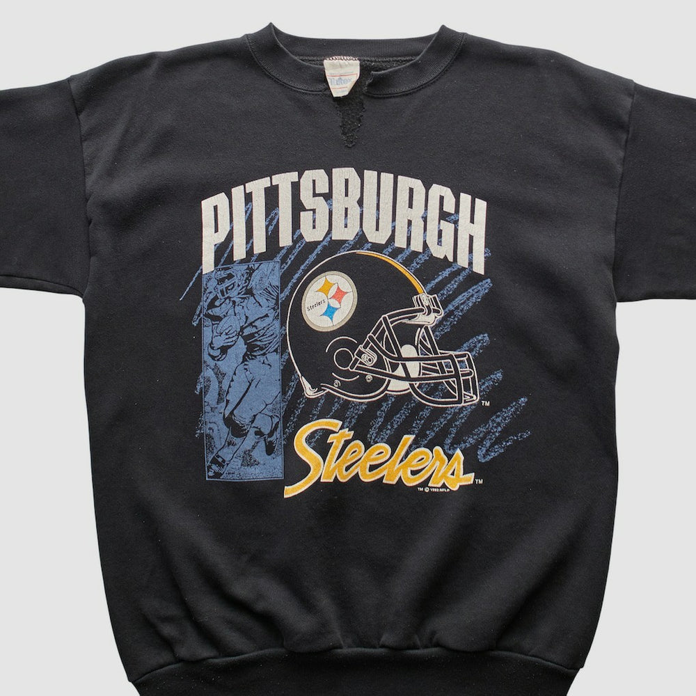 Pittsburgh Steelers Tultex 1992 Pullover Sweatshirt - Black Vintage - Fanatics