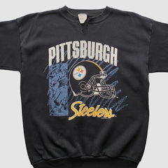 Pittsburgh Steelers Tultex 1992 Pullover Sweatshirt - Black Vintage - Fanatics