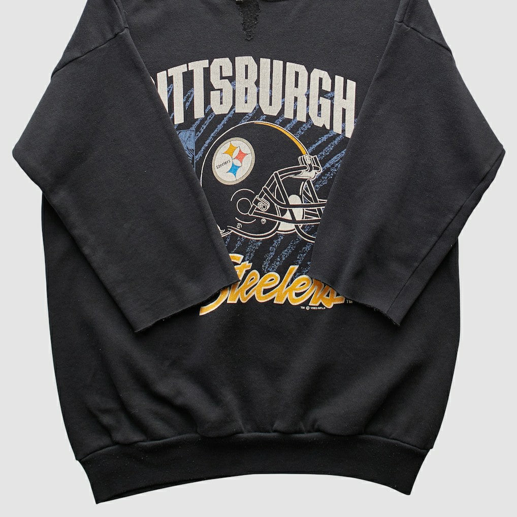 Pittsburgh Steelers Tultex 1992 Pullover Sweatshirt - Black Vintage - Fanatics
