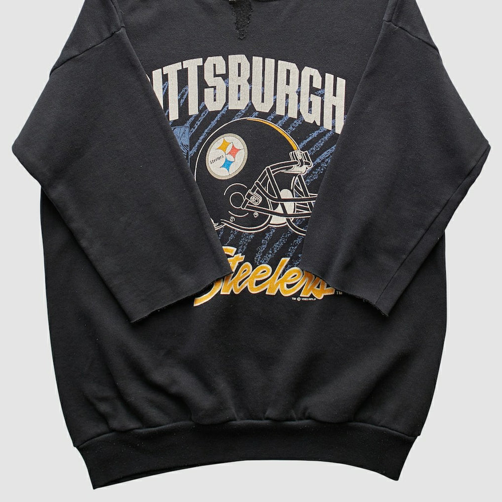 Pittsburgh Steelers Tultex 1992 Pullover Sweatshirt - Black Vintage - Fanatics