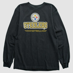 Pittsburgh Steelers Reebok 2000s Long Sleeve T-shirt - Black Vintage - Fanatics