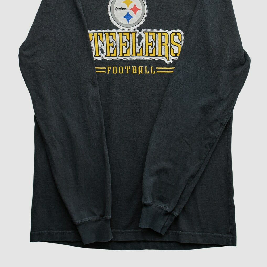 Pittsburgh Steelers Reebok 2000s Long Sleeve T-shirt - Black Vintage - Fanatics