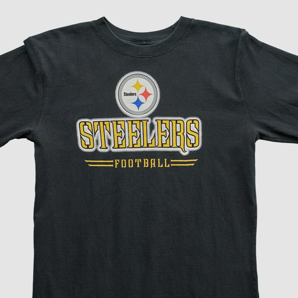 Pittsburgh Steelers Reebok 2000s Long Sleeve T-shirt - Black Vintage - Fanatics