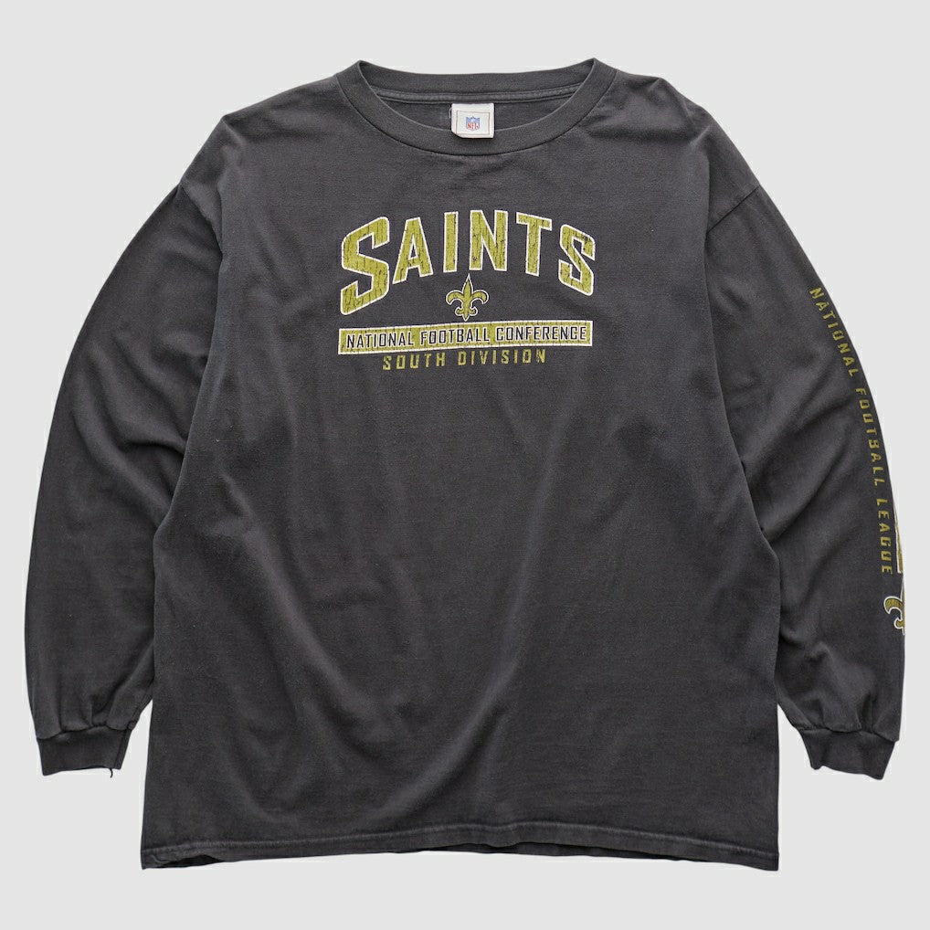New Orleans Saints NFL 2000s Long Sleeve T-shirt - Charcoal Vintage - Fanatics