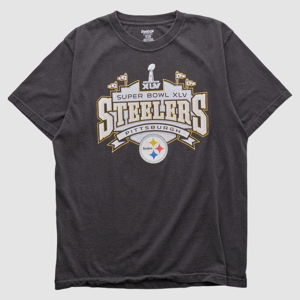 Pittsburgh Steelers Reebok 2011 T-shirt - Charcoal Vintage - Fanatics