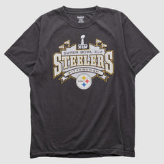Pittsburgh Steelers Reebok 2011 T-shirt - Charcoal Vintage - Fanatics