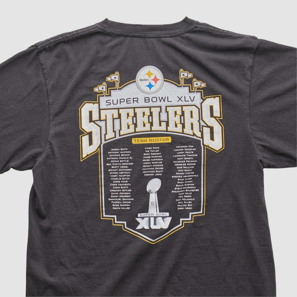 Pittsburgh Steelers Reebok 2011 T-shirt - Charcoal Vintage - Fanatics