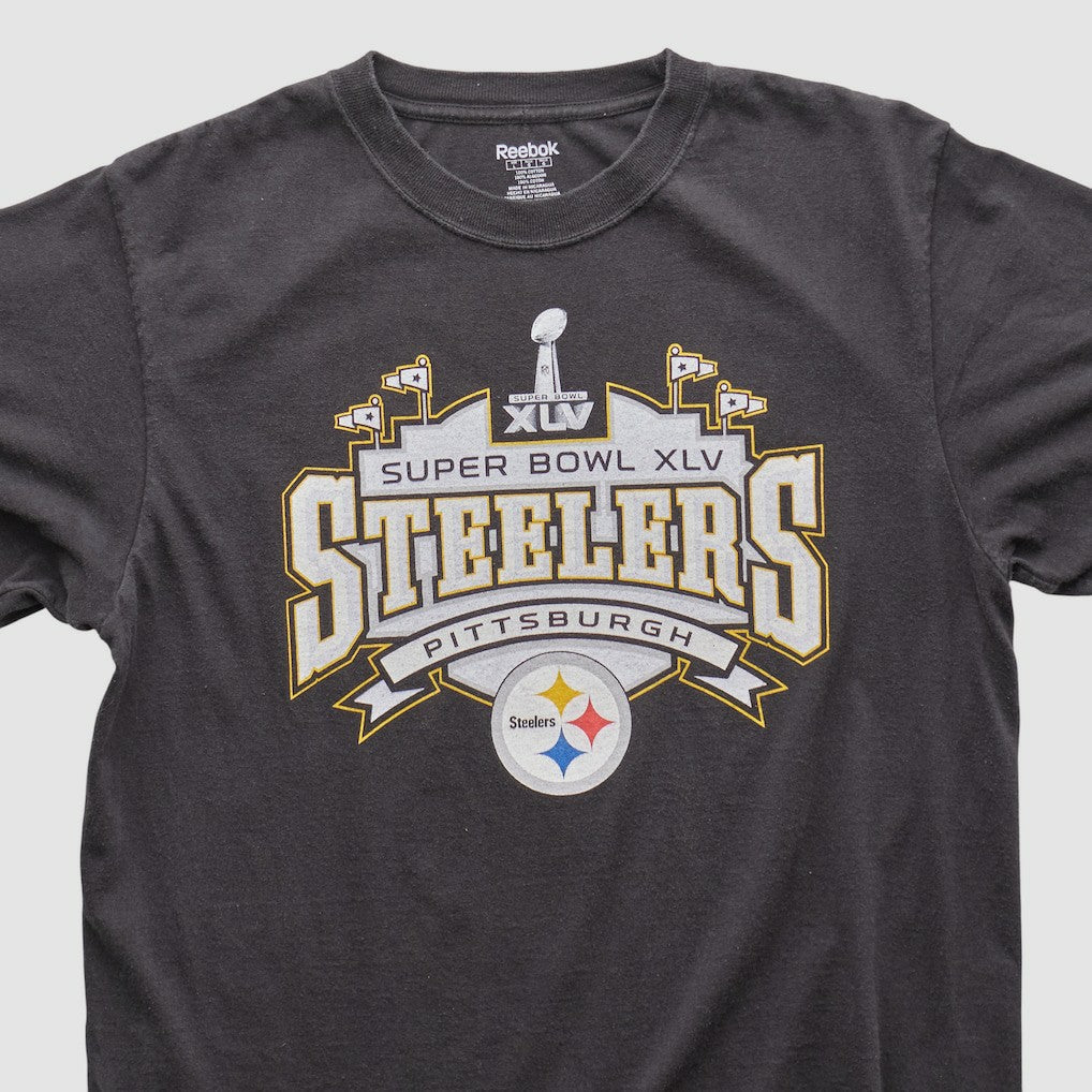 Pittsburgh Steelers Reebok 2011 T-shirt - Charcoal Vintage - Fanatics