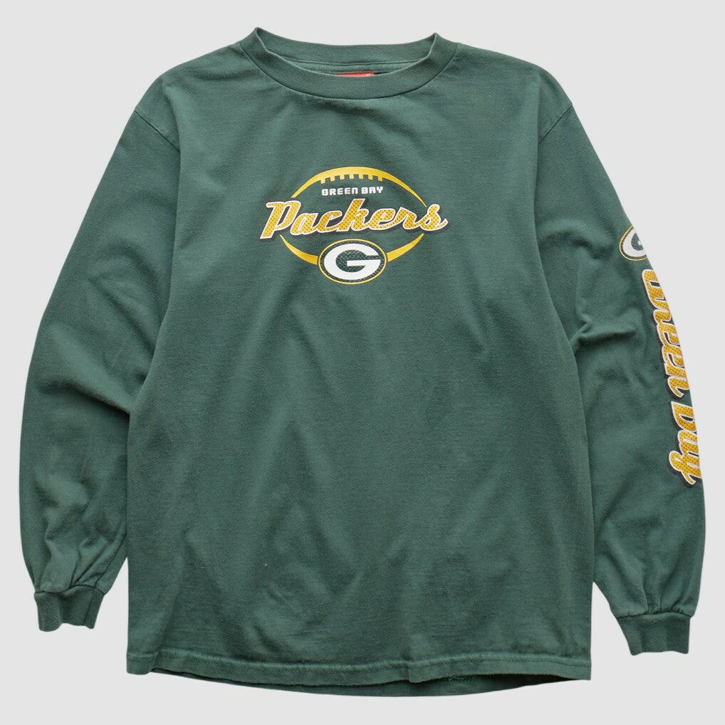 Green Bay Packers NFL 2000s Long Sleeve T-shirt - Green Vintage - Fanatics