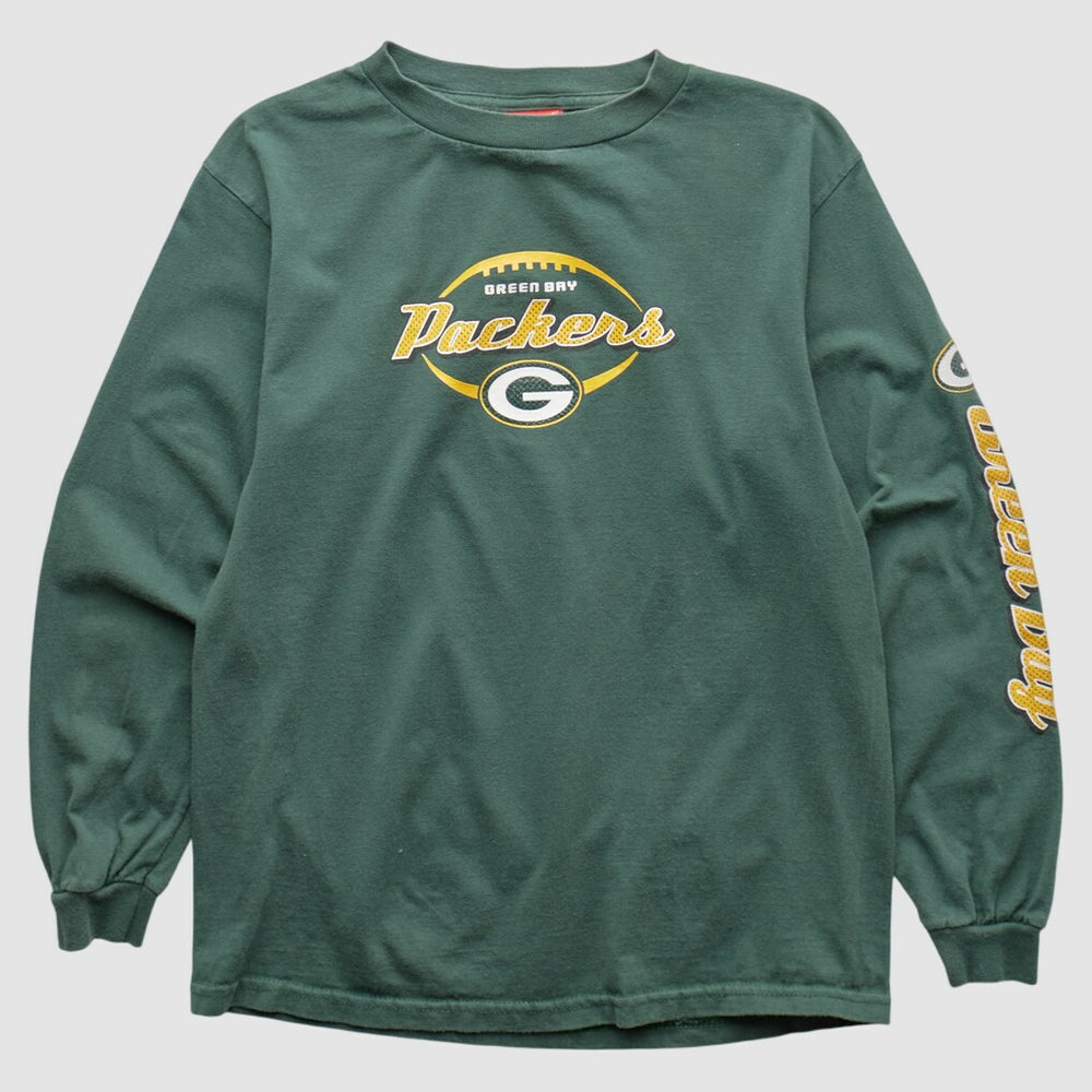 Green Bay Packers NFL 2000s Long Sleeve T-shirt - Green Vintage - Fanatics