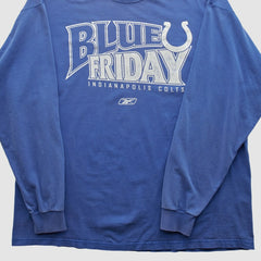 Indianapolis Colts Reebok 2000s Long Sleeve T-shirt - Blue Vintage - Fanatics