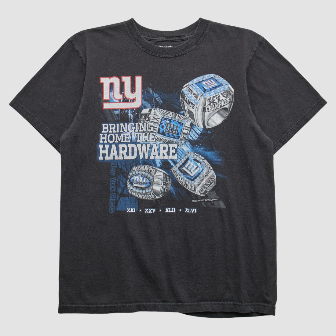 New York Giants Reebok 2011 T-shirt - Black Vintage - Fanatics