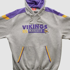 Minnesota Vikings NFL 2000s Hooded Pullover Sweatshirt - Heather Gray Vintage - Fanatics