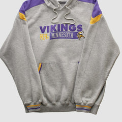 Minnesota Vikings NFL 2000s Hooded Pullover Sweatshirt - Heather Gray Vintage - Fanatics