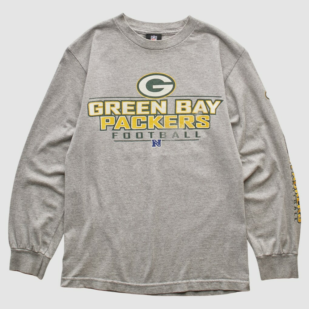 Green Bay Packers NFL 2010s Long Sleeve T-shirt - Heather Gray Vintage - Fanatics