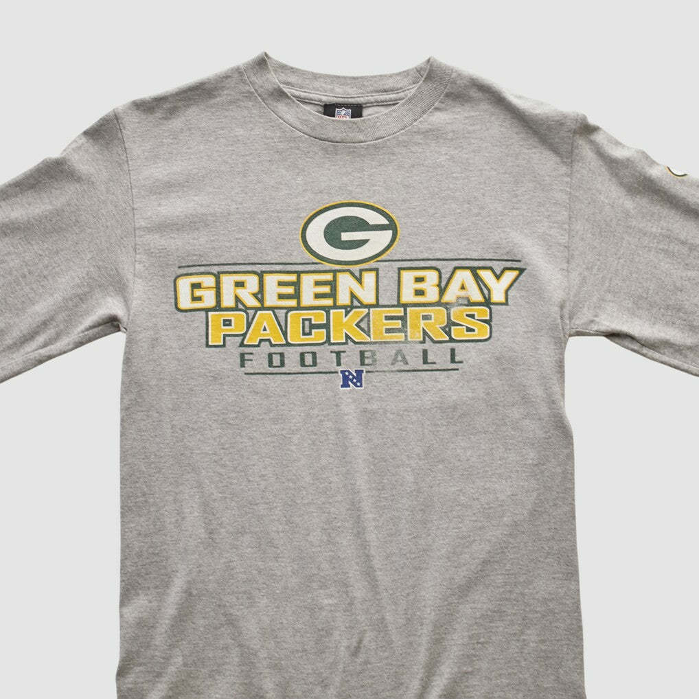 Green Bay Packers NFL 2010s Long Sleeve T-shirt - Heather Gray Vintage - Fanatics