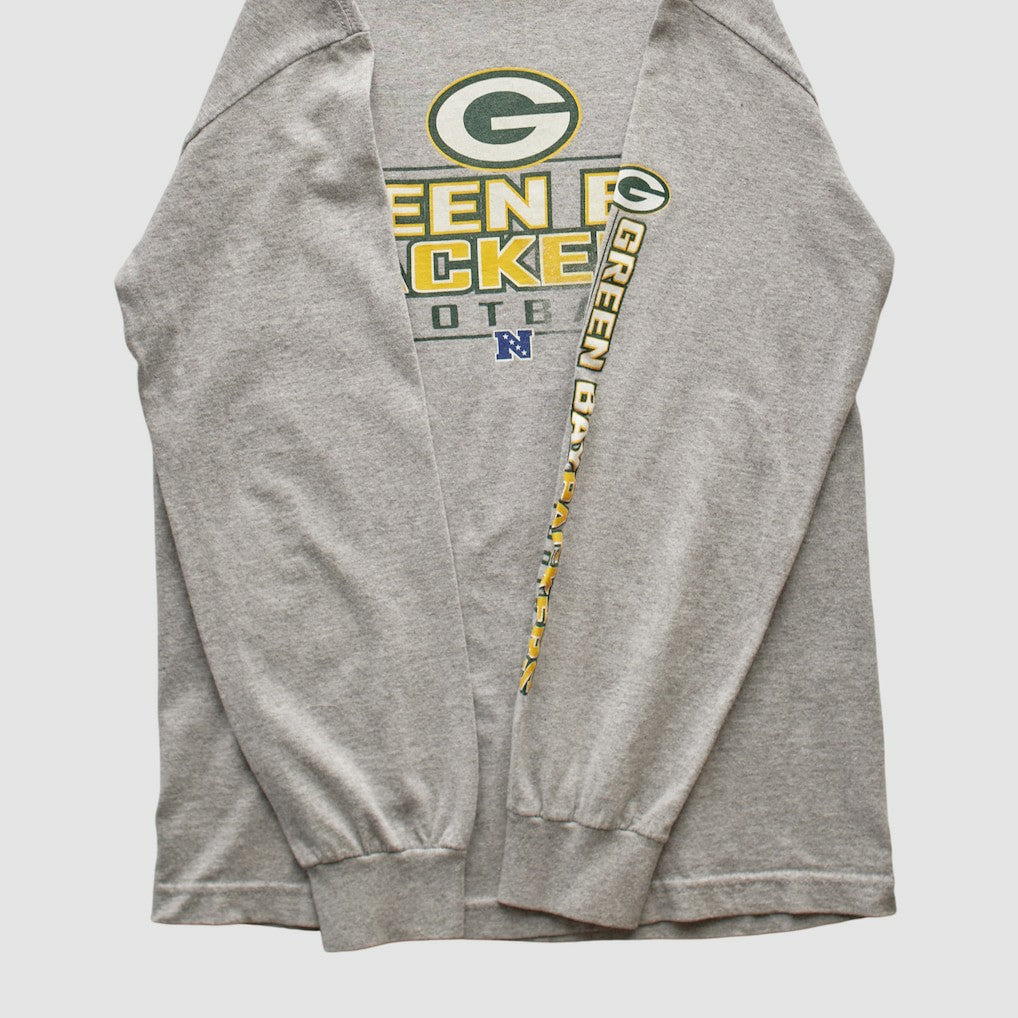 Green Bay Packers NFL 2010s Long Sleeve T-shirt - Heather Gray Vintage - Fanatics