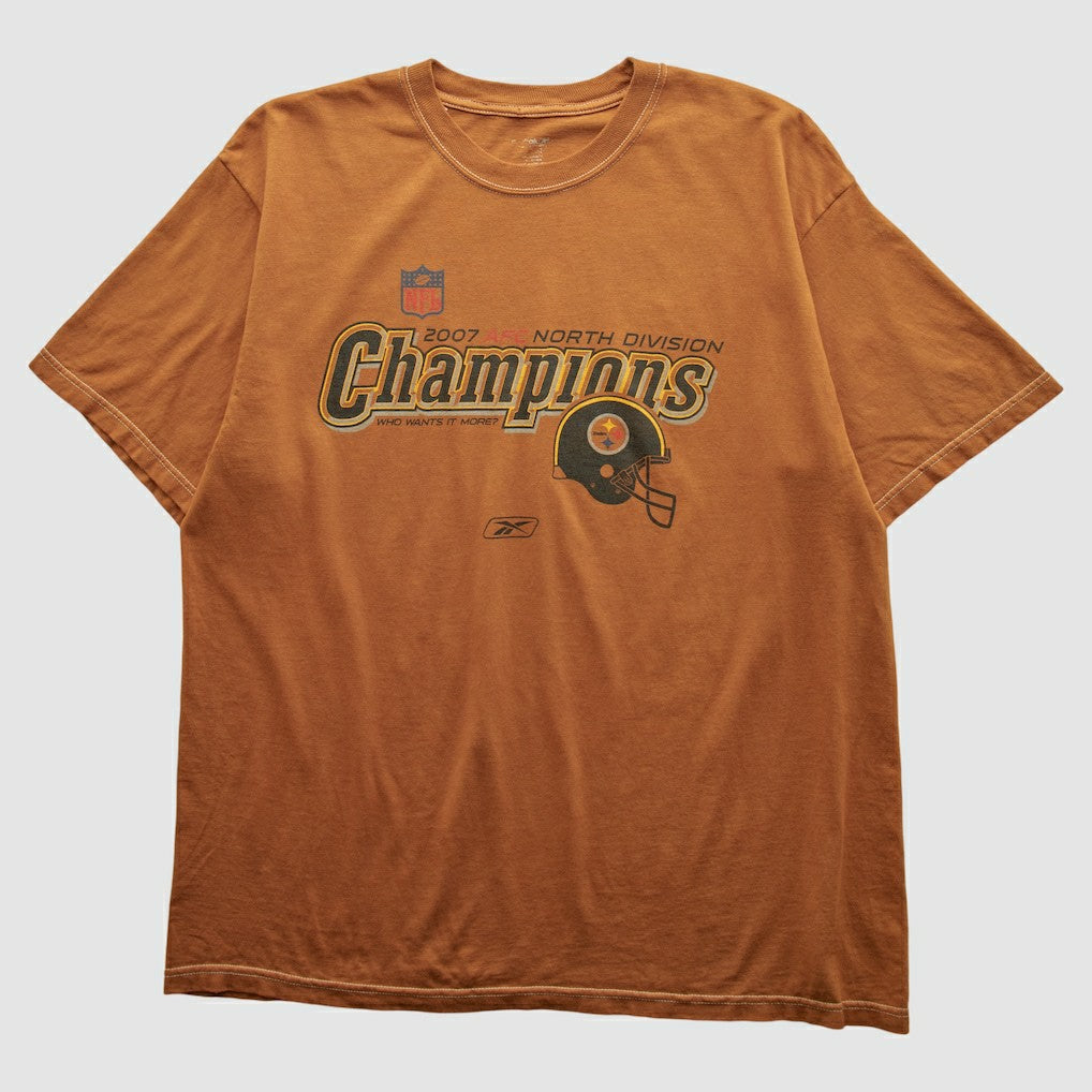 Pittsburgh Steelers Reebok 2007 T-shirt - Orange Vintage - Fanatics