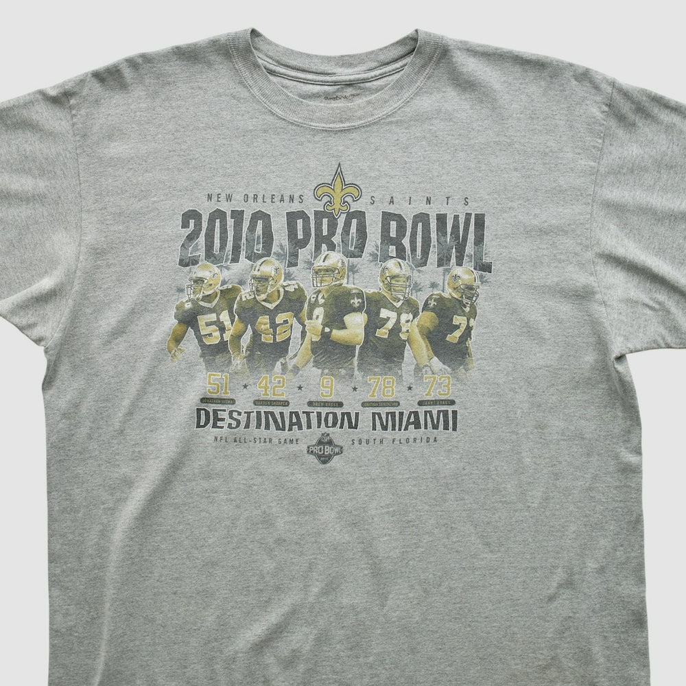 New Orleans Saints Reebok 2010 T-shirt - Heather Gray Vintage - Fanatics