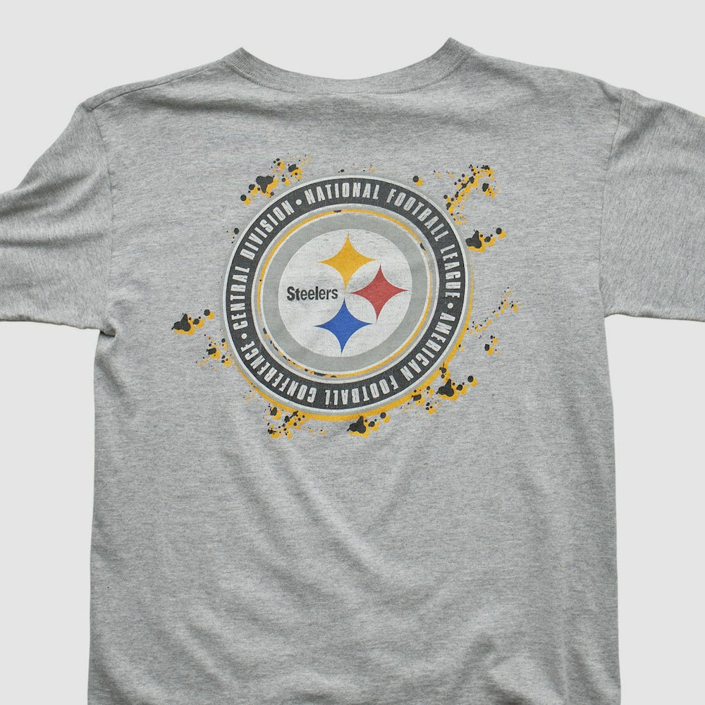 Pittsburgh Steelers Starter 90s Long Sleeve T-shirt - Heather Gray Vintage - Fanatics